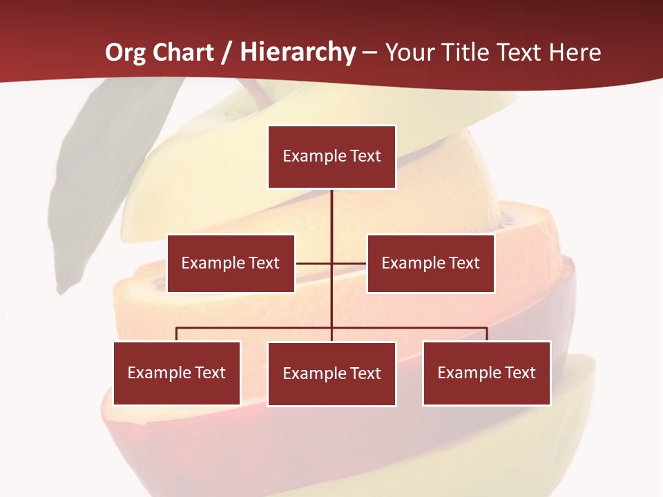 An Apple And Orange Stacked On Top Of Each Other PowerPoint Template