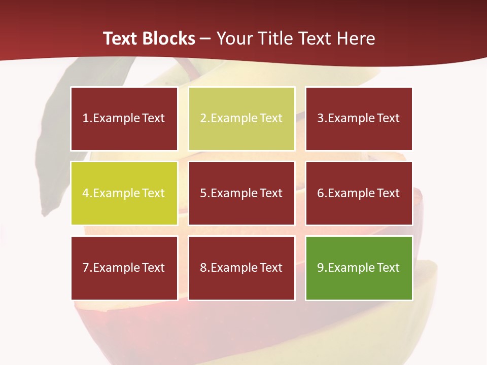 An Apple And Orange Stacked On Top Of Each Other PowerPoint Template