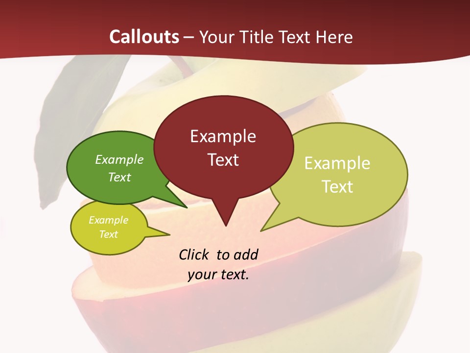 An Apple And Orange Stacked On Top Of Each Other PowerPoint Template