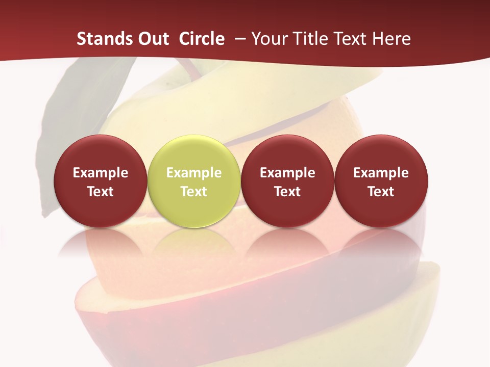 An Apple And Orange Stacked On Top Of Each Other PowerPoint Template