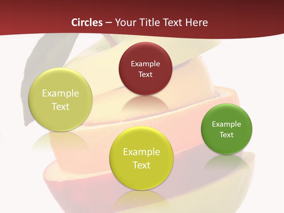 An Apple And Orange Stacked On Top Of Each Other PowerPoint Template