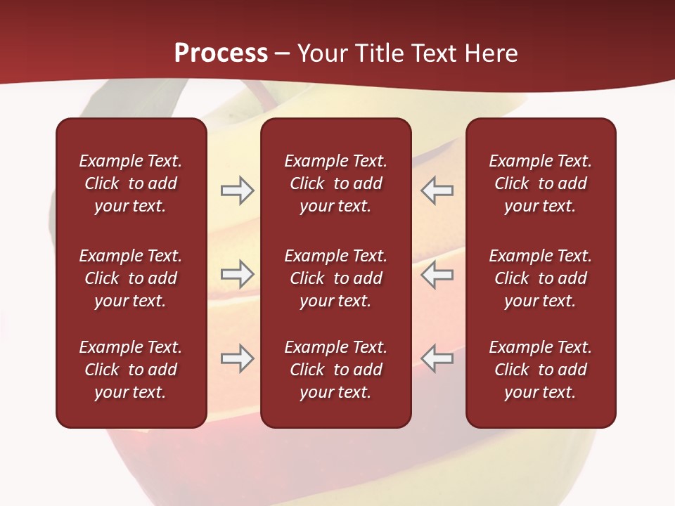 An Apple And Orange Stacked On Top Of Each Other PowerPoint Template