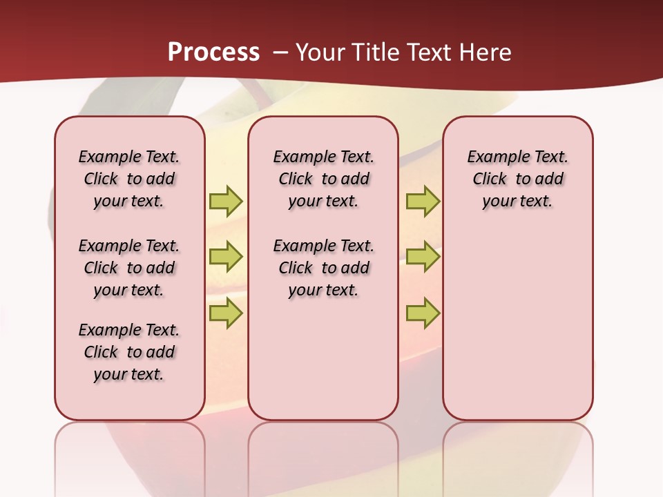 An Apple And Orange Stacked On Top Of Each Other PowerPoint Template