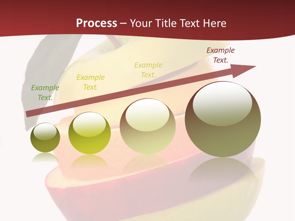 An Apple And Orange Stacked On Top Of Each Other PowerPoint Template