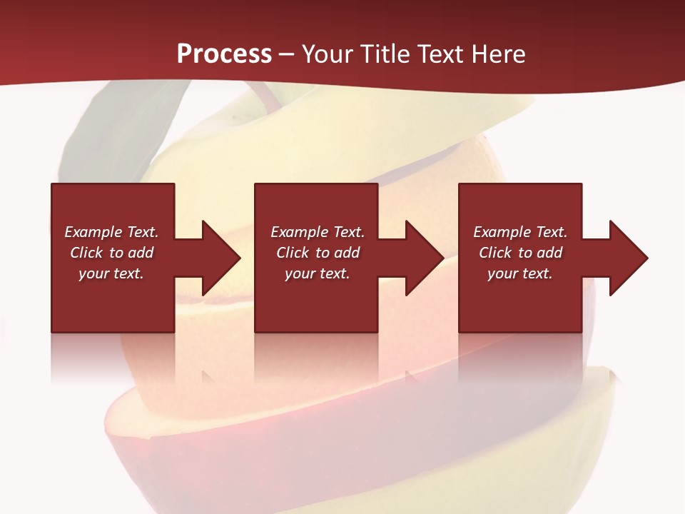An Apple And Orange Stacked On Top Of Each Other PowerPoint Template