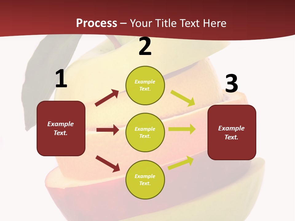An Apple And Orange Stacked On Top Of Each Other PowerPoint Template