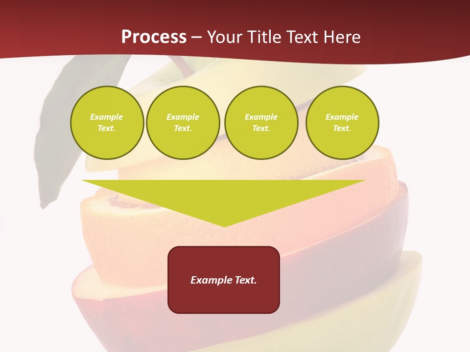 An Apple And Orange Stacked On Top Of Each Other PowerPoint Template