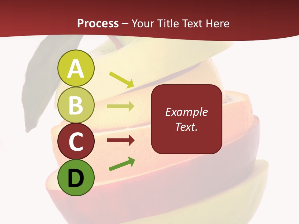 An Apple And Orange Stacked On Top Of Each Other PowerPoint Template