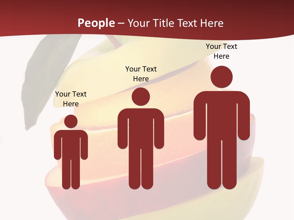 An Apple And Orange Stacked On Top Of Each Other PowerPoint Template