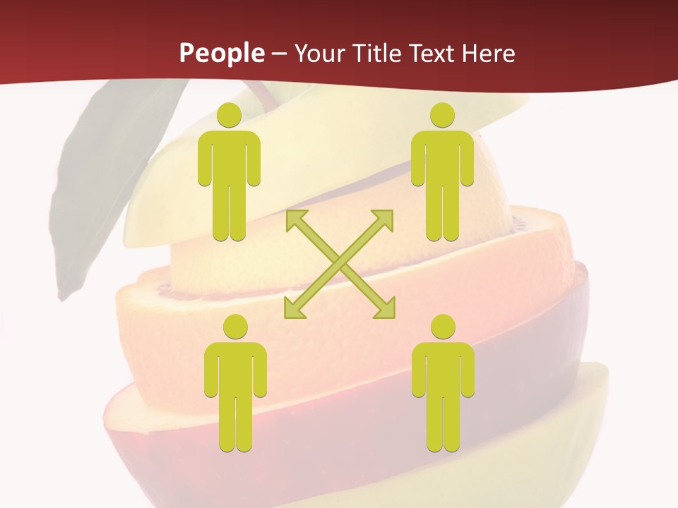 An Apple And Orange Stacked On Top Of Each Other PowerPoint Template