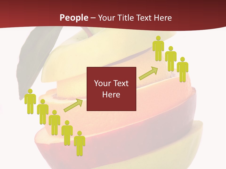 An Apple And Orange Stacked On Top Of Each Other PowerPoint Template