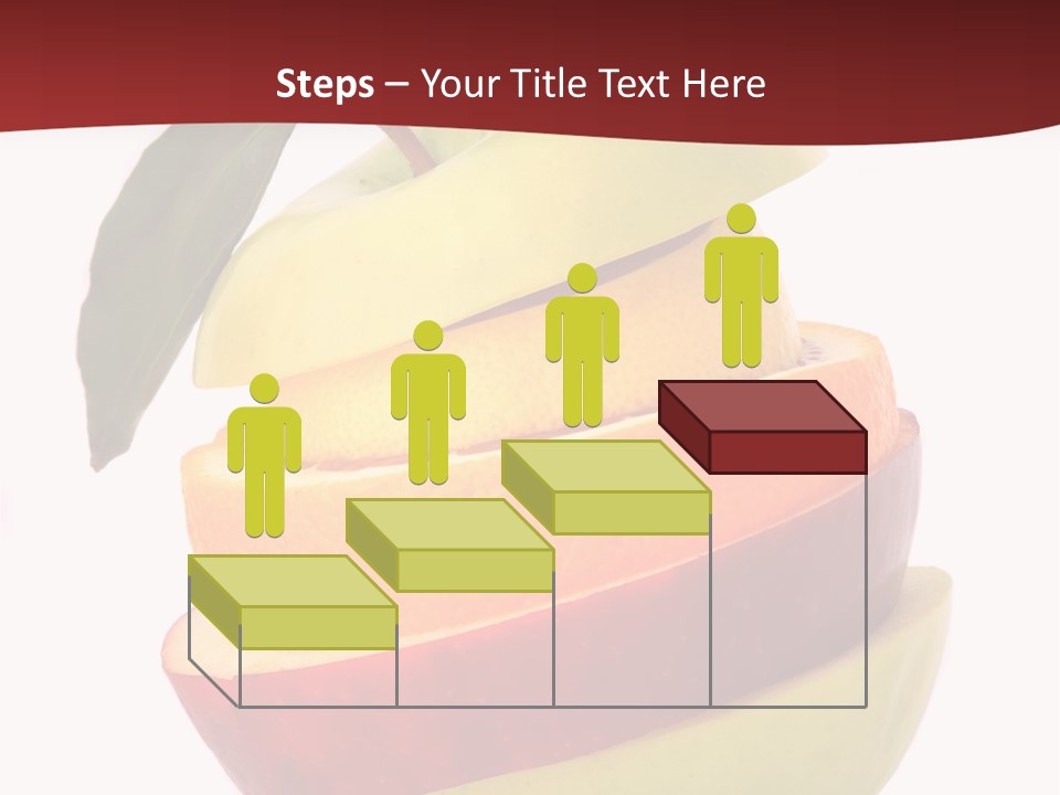 An Apple And Orange Stacked On Top Of Each Other PowerPoint Template