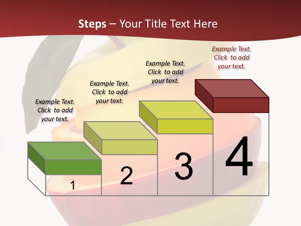 An Apple And Orange Stacked On Top Of Each Other PowerPoint Template
