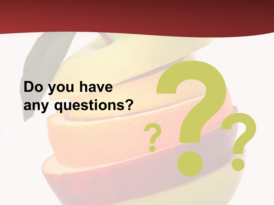 An Apple And Orange Stacked On Top Of Each Other PowerPoint Template