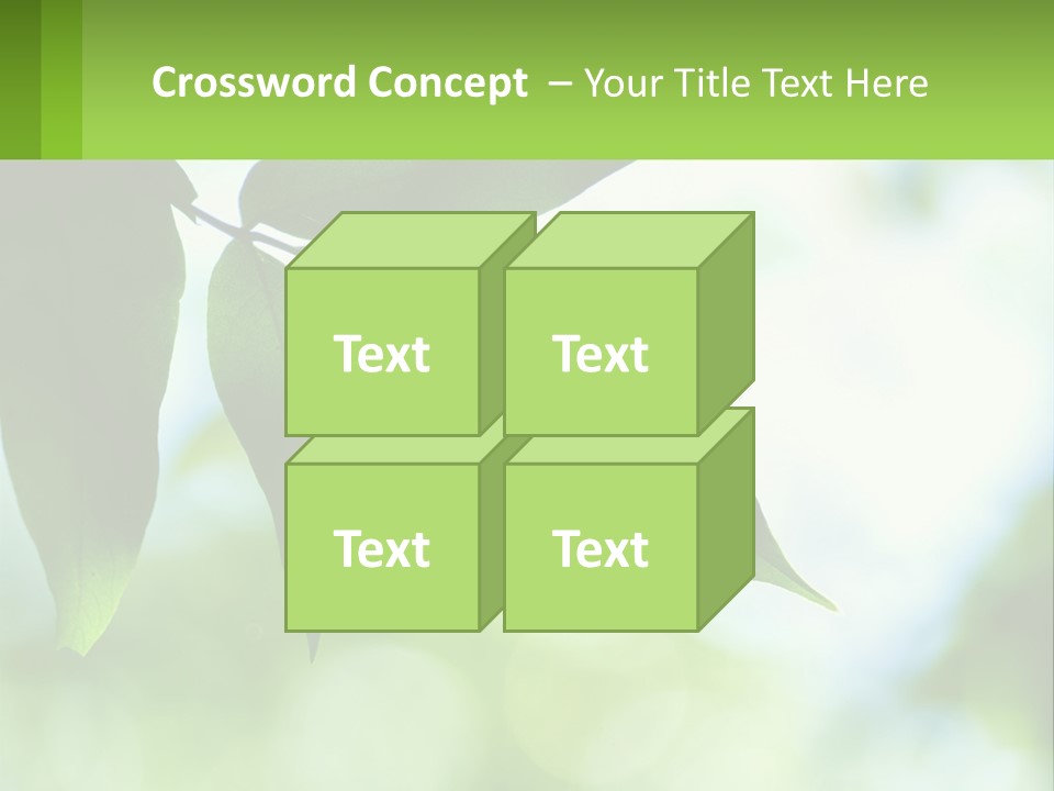 A Green Leaf On A Tree With The Sky In The Background PowerPoint Template