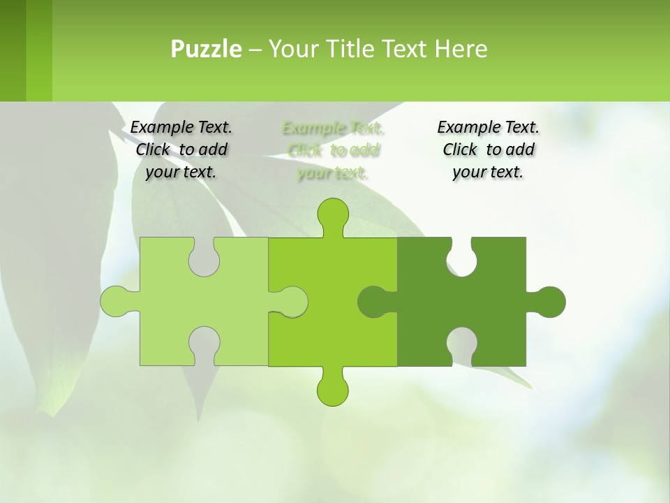 A Green Leaf On A Tree With The Sky In The Background PowerPoint Template