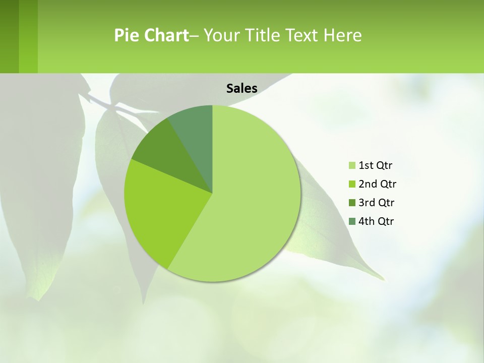 A Green Leaf On A Tree With The Sky In The Background PowerPoint Template