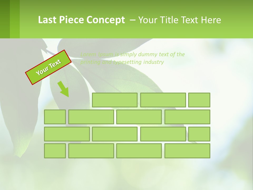 A Green Leaf On A Tree With The Sky In The Background PowerPoint Template