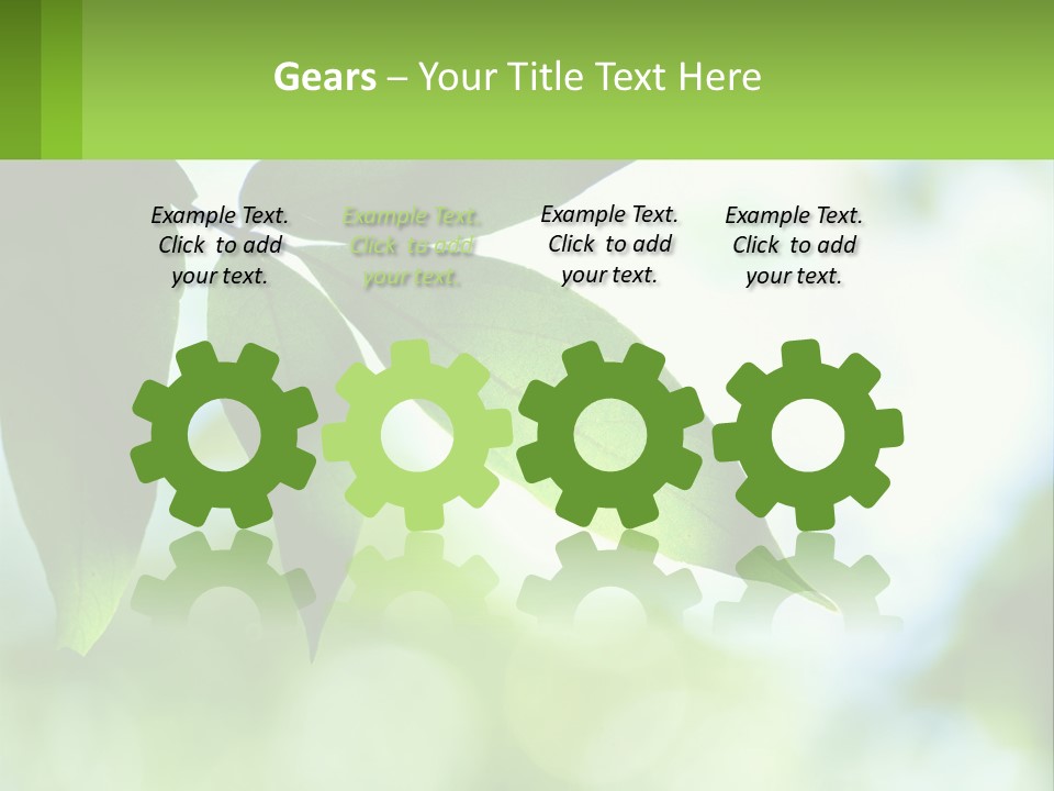 A Green Leaf On A Tree With The Sky In The Background PowerPoint Template