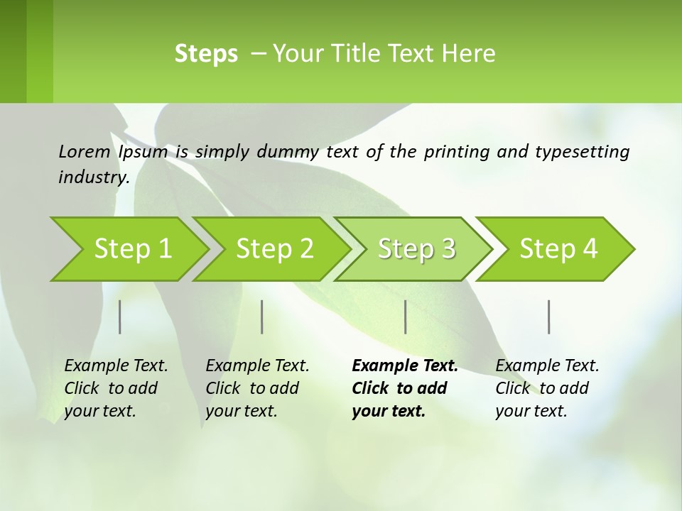 A Green Leaf On A Tree With The Sky In The Background PowerPoint Template