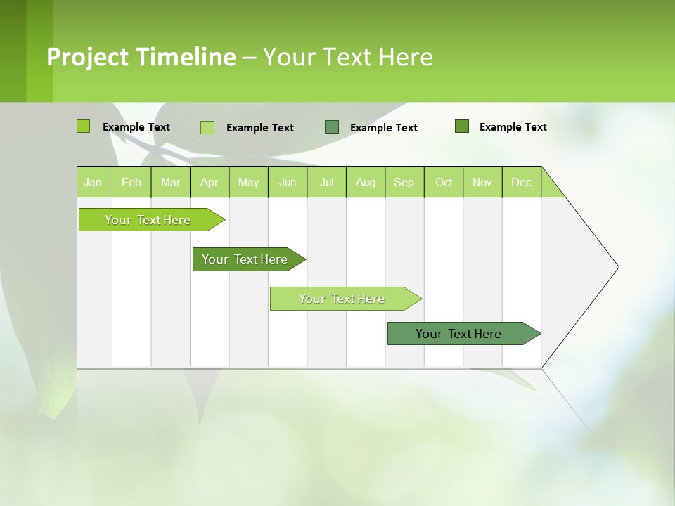 A Green Leaf On A Tree With The Sky In The Background PowerPoint Template