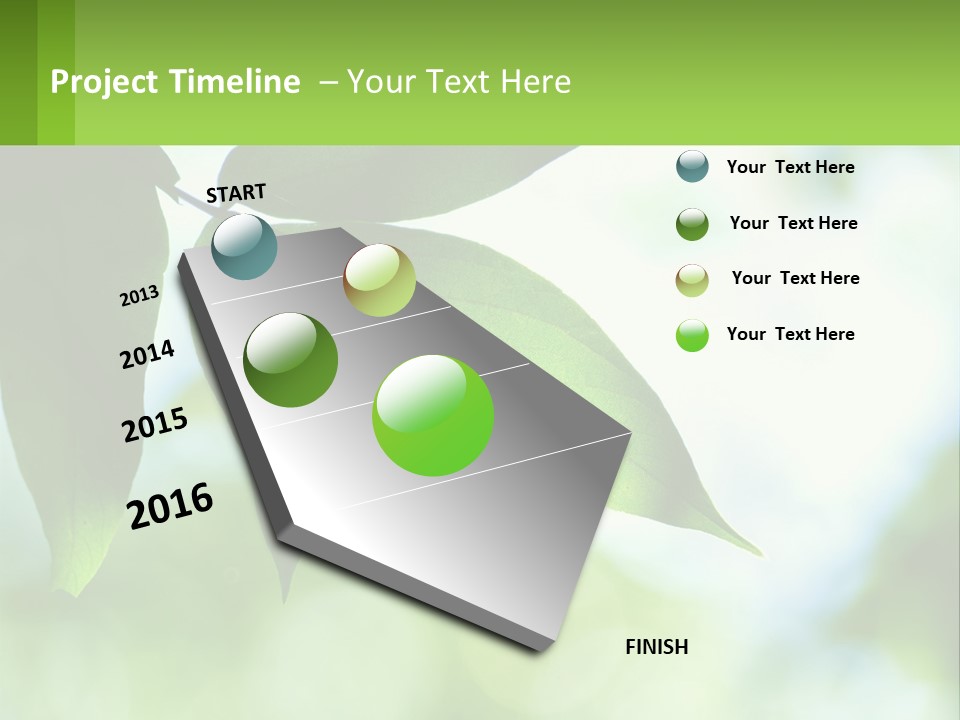 A Green Leaf On A Tree With The Sky In The Background PowerPoint Template