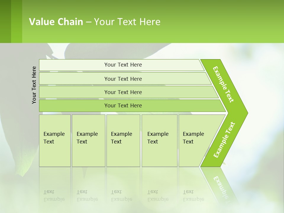 A Green Leaf On A Tree With The Sky In The Background PowerPoint Template
