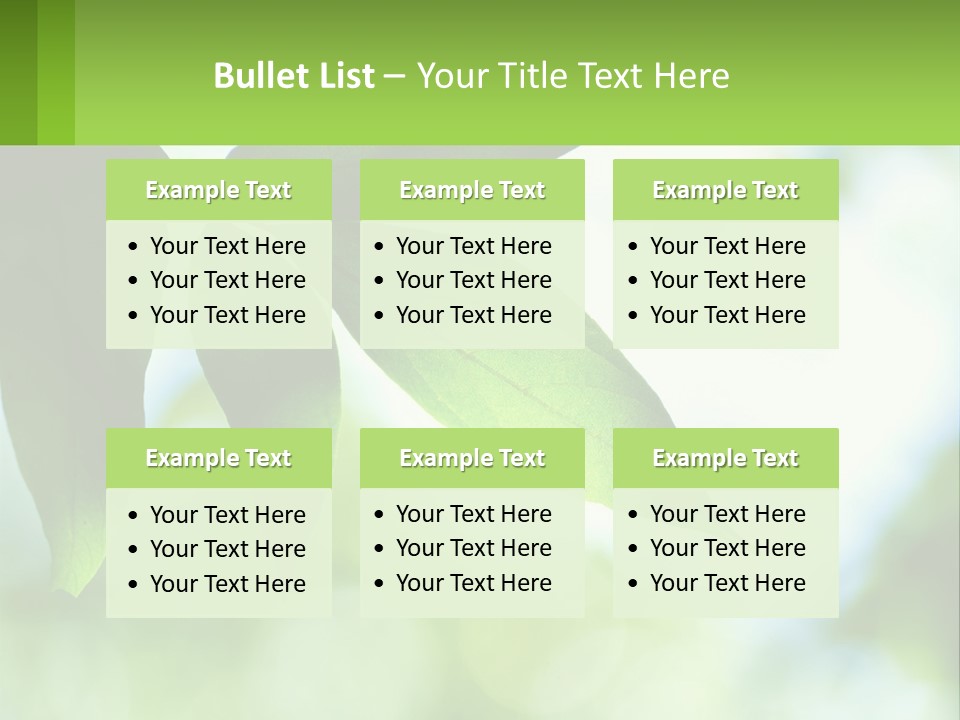 A Green Leaf On A Tree With The Sky In The Background PowerPoint Template