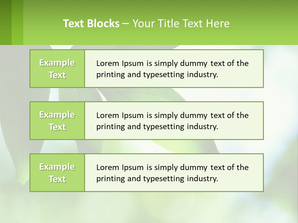 A Green Leaf On A Tree With The Sky In The Background PowerPoint Template