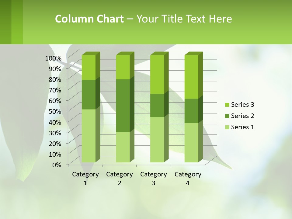 A Green Leaf On A Tree With The Sky In The Background PowerPoint Template