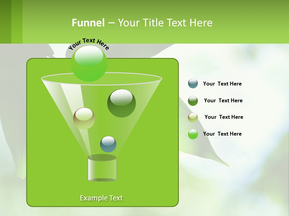 A Green Leaf On A Tree With The Sky In The Background PowerPoint Template