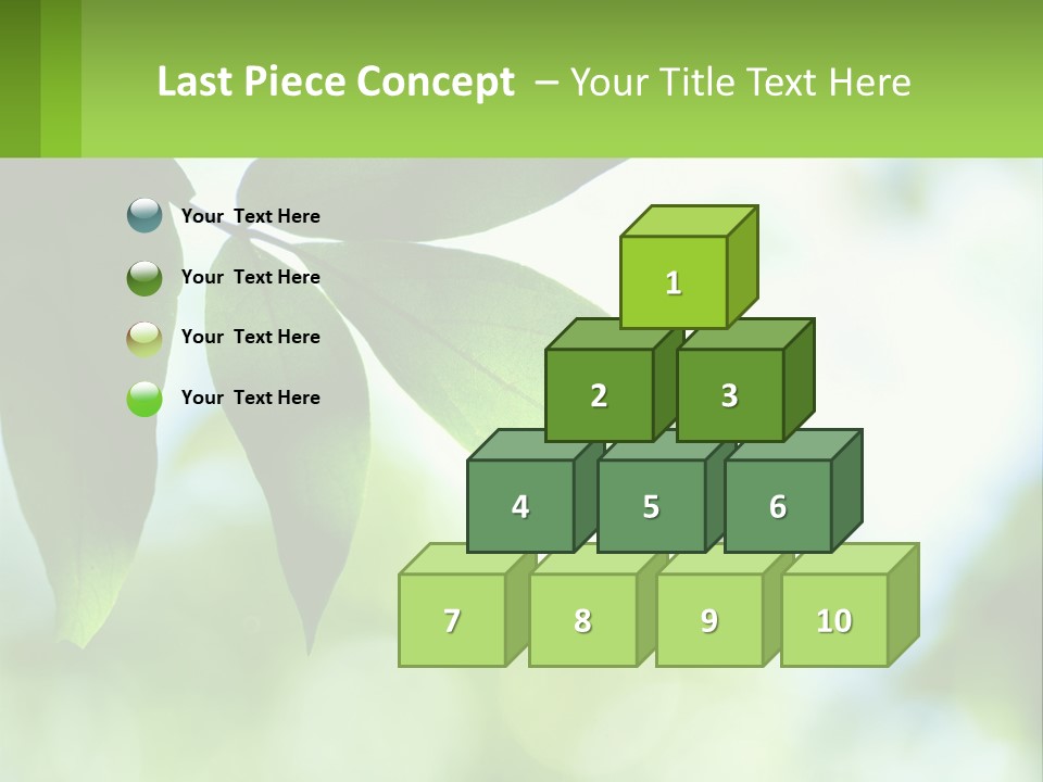 A Green Leaf On A Tree With The Sky In The Background PowerPoint Template