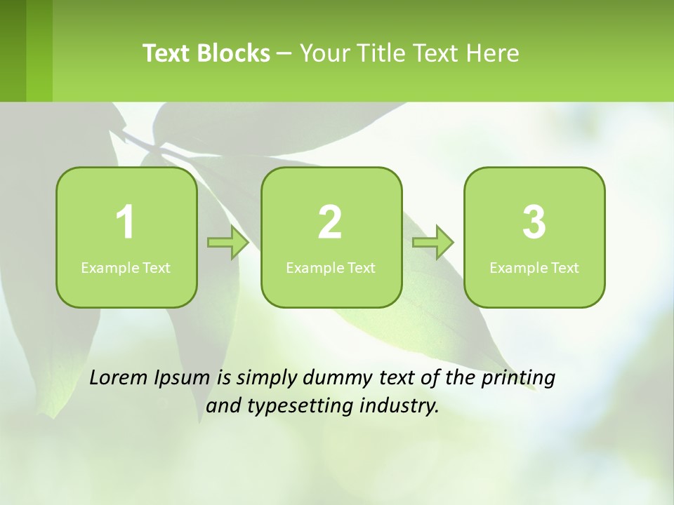 A Green Leaf On A Tree With The Sky In The Background PowerPoint Template