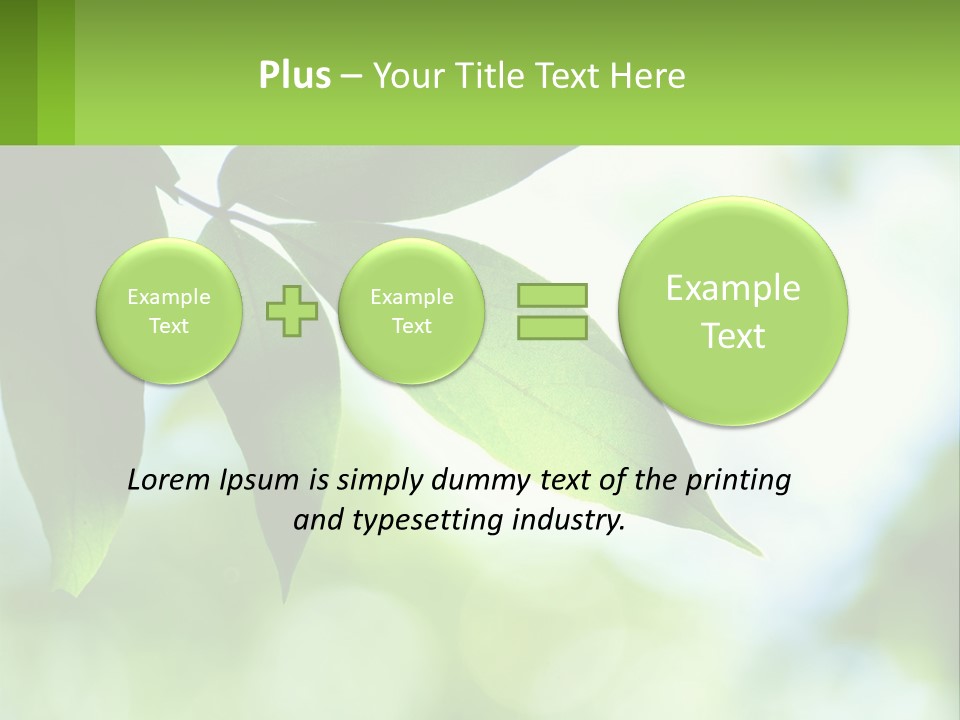 A Green Leaf On A Tree With The Sky In The Background PowerPoint Template