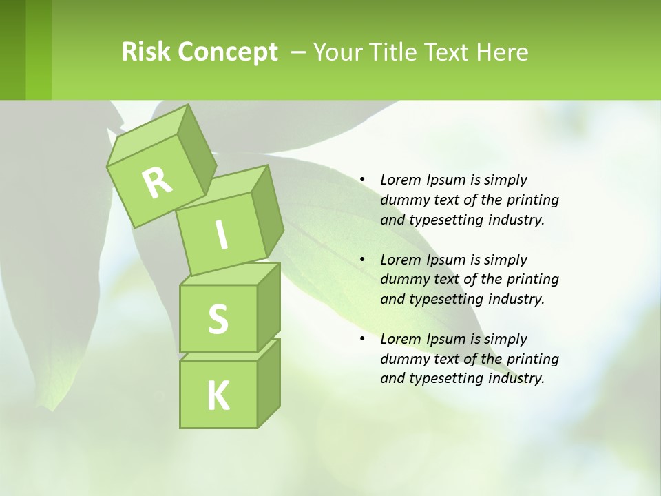 A Green Leaf On A Tree With The Sky In The Background PowerPoint Template