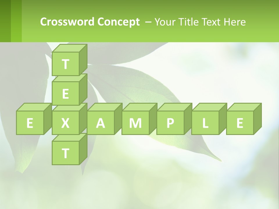 A Green Leaf On A Tree With The Sky In The Background PowerPoint Template