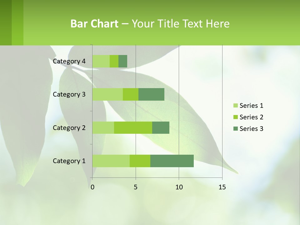 A Green Leaf On A Tree With The Sky In The Background PowerPoint Template