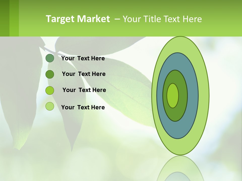 A Green Leaf On A Tree With The Sky In The Background PowerPoint Template