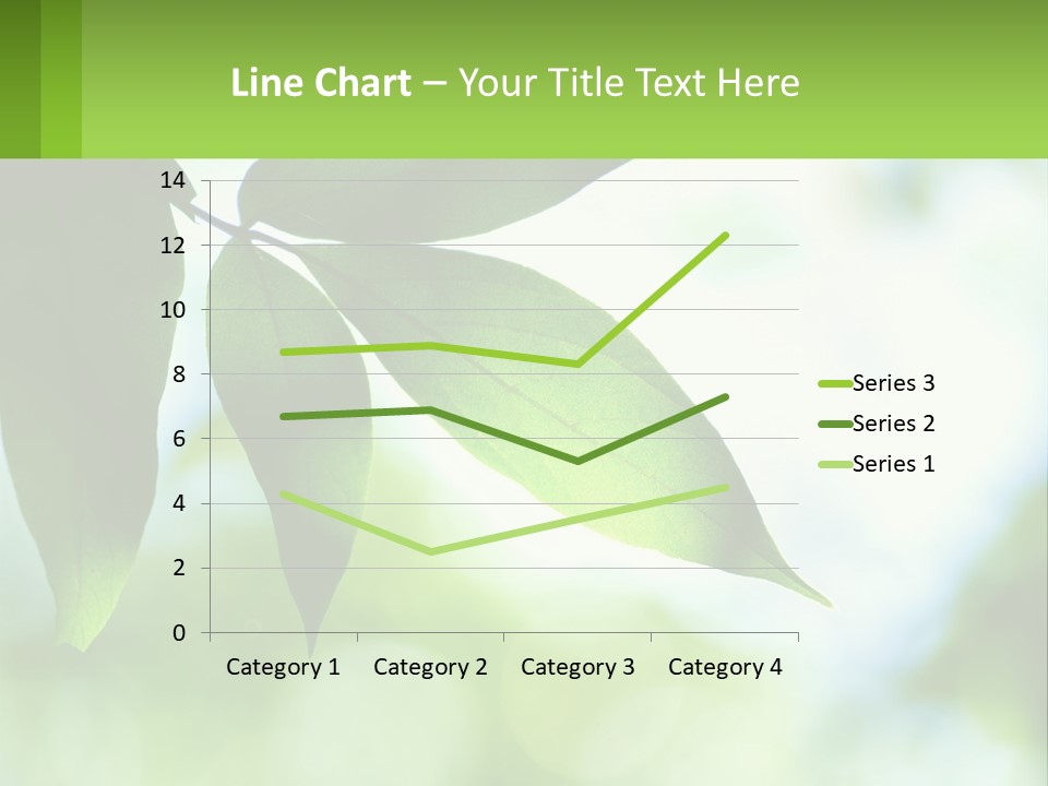 A Green Leaf On A Tree With The Sky In The Background PowerPoint Template