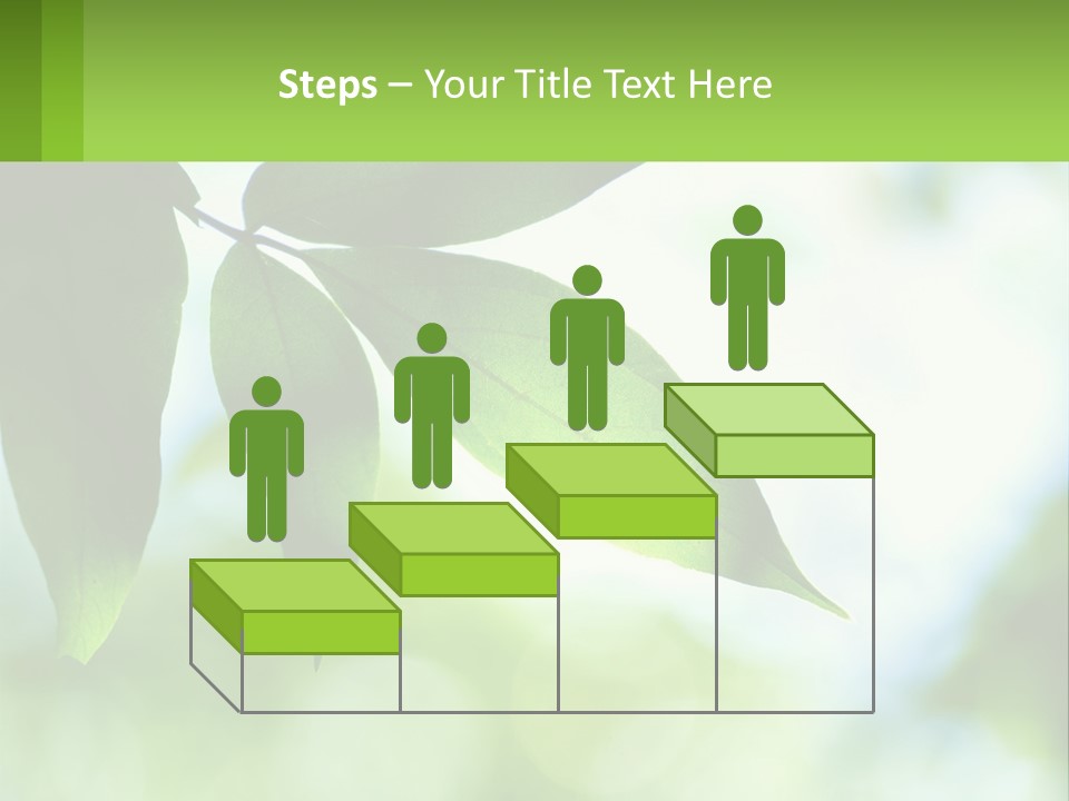 A Green Leaf On A Tree With The Sky In The Background PowerPoint Template