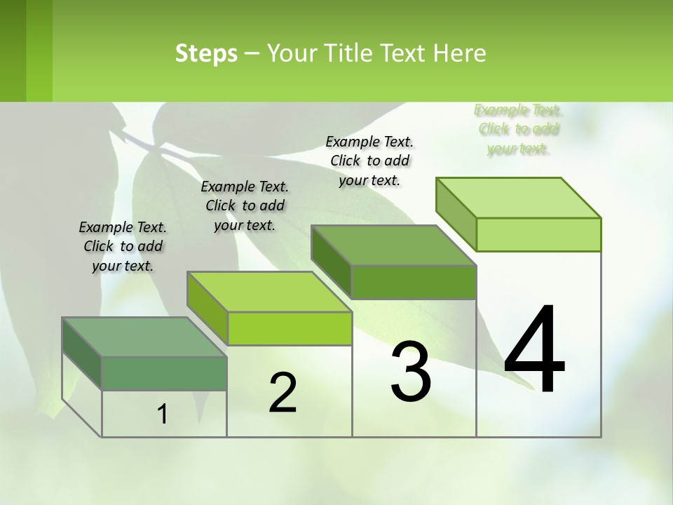 A Green Leaf On A Tree With The Sky In The Background PowerPoint Template