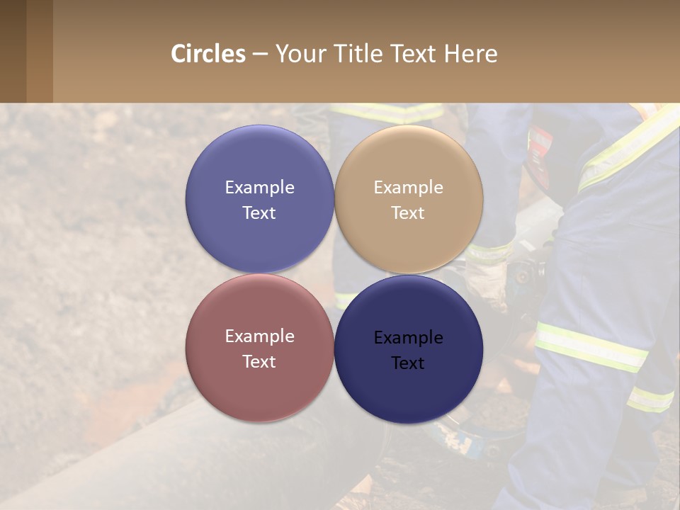 A Couple Of Men Working On A Pipe PowerPoint Template