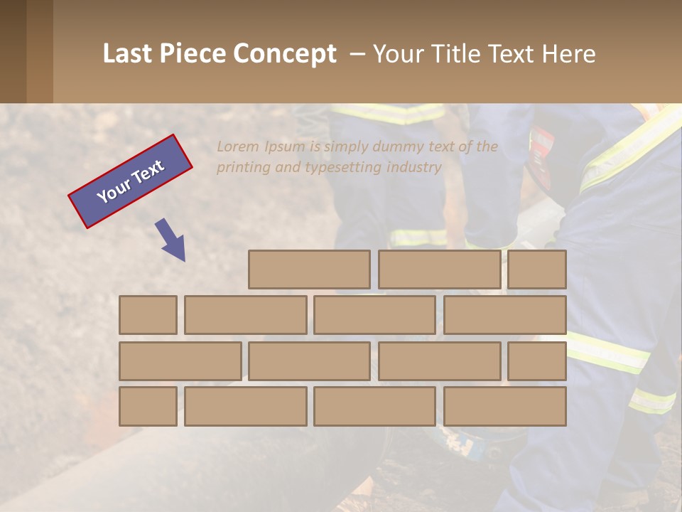 A Couple Of Men Working On A Pipe PowerPoint Template
