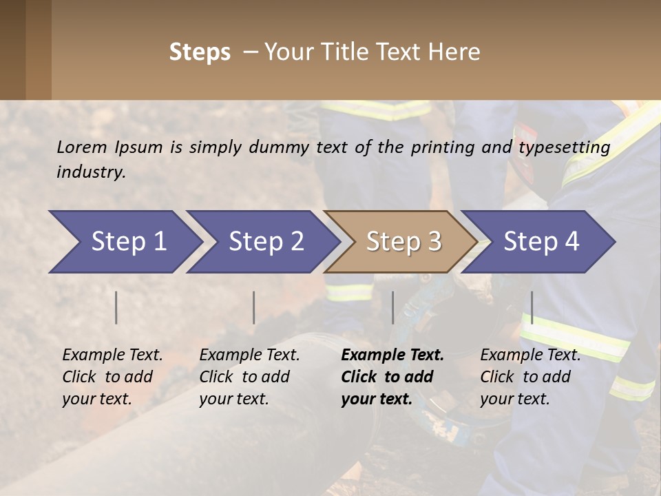 A Couple Of Men Working On A Pipe PowerPoint Template