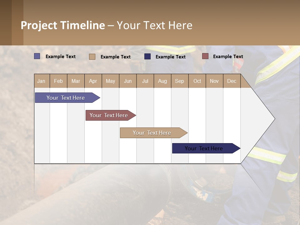 A Couple Of Men Working On A Pipe PowerPoint Template
