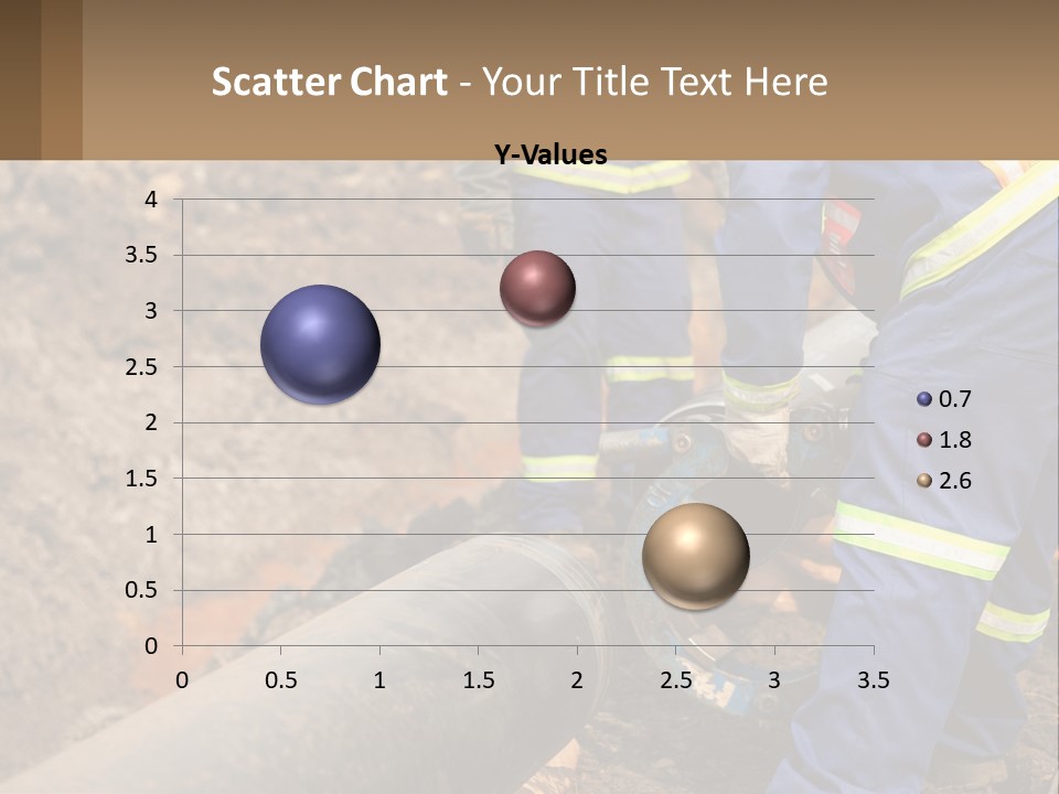 A Couple Of Men Working On A Pipe PowerPoint Template