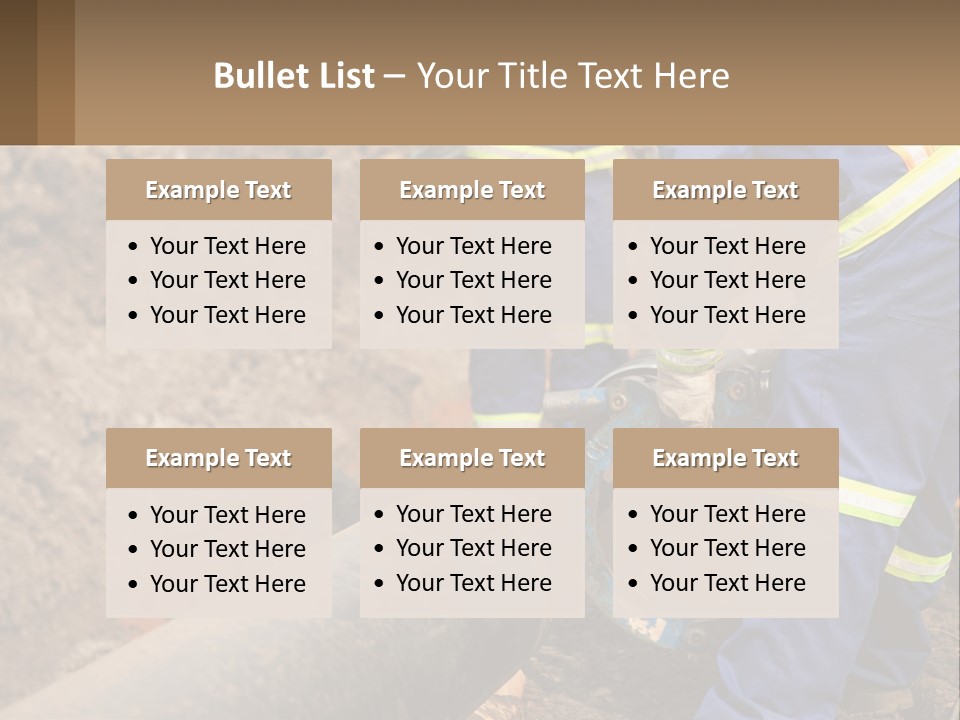 A Couple Of Men Working On A Pipe PowerPoint Template