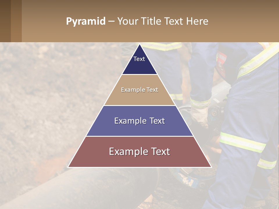 A Couple Of Men Working On A Pipe PowerPoint Template