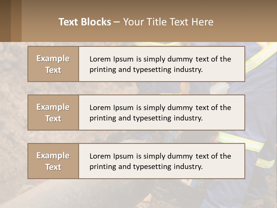 A Couple Of Men Working On A Pipe PowerPoint Template