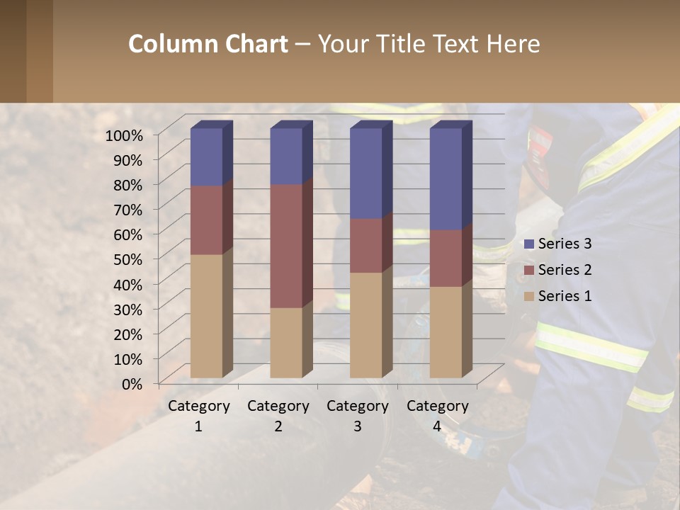 A Couple Of Men Working On A Pipe PowerPoint Template